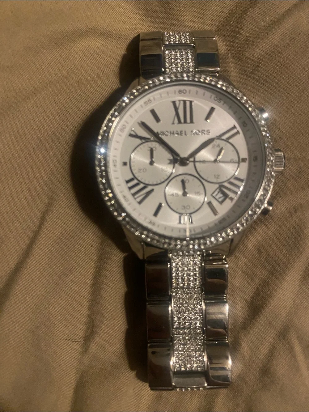 Michael Kors Silver Stainless Steel Men's Watch (Silver)